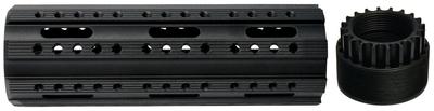 AR-15 Aluminum 8-Sided Carbine Length Free Float Forend With Slotted Barrel Nut