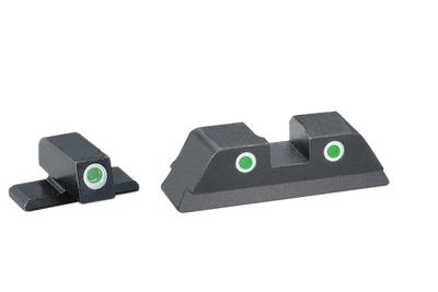 Classic Tritium 3-Dot Night Sights For Bersa BP9/40/380 Green Front Green Rear