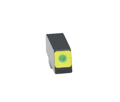 Front Tritium Night Sight For All Glock Green With LimeGreenLumi Square Outline .165 Height .123 Width