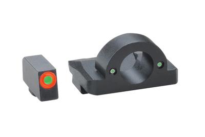 Ghost Ring and U-RAP Night Sights For Glock Green Front/Orange Outline Green Rear