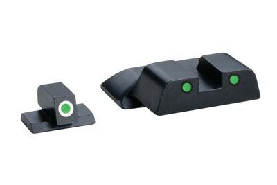 Pro Operator Night Sight Set Front Green With White Outline/Rear Green With Black Outline S&W M&P (not Shield)
