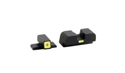 CAP Tritium Sight Set Springfield XD/XDS/XDM Green Front With Lumi-Lime Square Outline Green Lumi-Lime Rear Horizontal Line