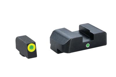 Pro i-dot Set For Glock 20/41 Front ProGlo Green Tritium With Lime Outline Single Dot Green Rear Sight
