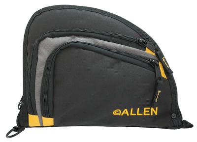 Auto-Fit 2-Pocket Handgun Case Measures 9.5x7.25 Inches Black/Gray/Yellow