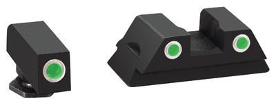 Classic Tritium 3-Dot Night Sights For Glock 42 Green Front Green Rear