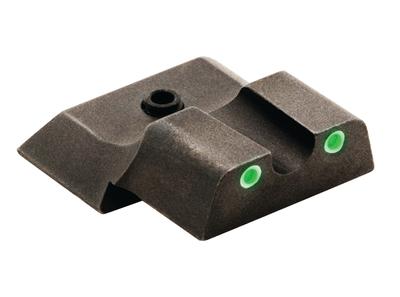 Rear Tritium Night Sights Rounded Notch S&W M&P Shield Green Tritium With White Outlines