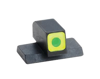 Front Tritium Night Sight For S&W M&P/Shield Green With LimeGreenLumi Square Outline .230 Height .140 Width