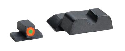 Hackathorn Night Set For S&W M&P (except Shield) Orange Outline Front Black Rear