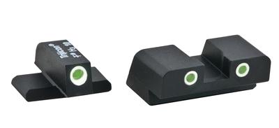 Tall Classic Tritium Night Sights For Springfield XD/XDM Suppressor Set Green Front Green Rear