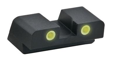 Classic Tritium 2-Dot Rear Sight For Springfield XD #10 Yellow With White Outline
