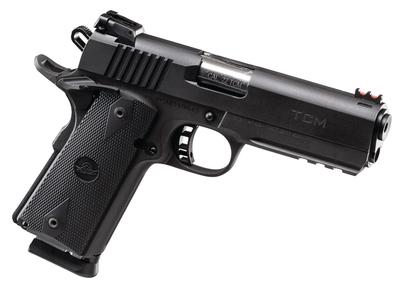 Rock Island Armory 1911 A1 MS TCM Tactical 2011 .22 TCM 4.29 Inch Barrel Fiber Optic Front Sight VZ Grip Parkerized 10 Round