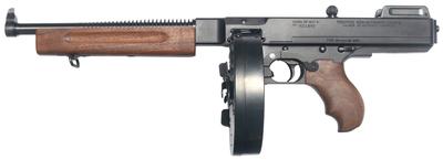 Thompson 1927A-1 Deluxe Light Weight .45 ACP Caliber Carbine 10.5 Inch Barrel Blue Finish 100 Round Drum