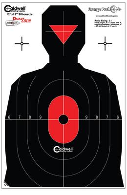 Caldwell Flake-Off Targets Dual Zone Silhouette 12x18 Inch 25 Per Package