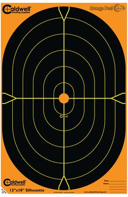 Caldwell Orange Peel Flake Off Oval Silhouette Targets 12x18 Inch 5 Per Package