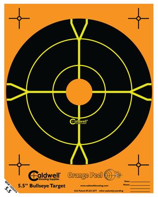 Caldwell Orange Peel Flake Off Bullseye Targets 5.5 Inch 50 Per Package