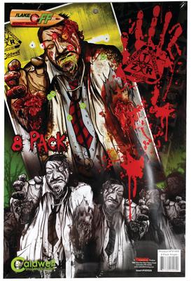 ZTR Zombie Flake Off Targets Mad Scientist 12x18 Inch 8 Per Package