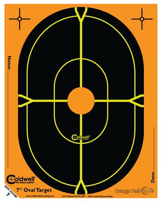 Caldwell Orange Peel Flake Off Oval Targets 7 Inch 10 Per Package