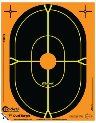 Caldwell Orange Peel Flake Off Oval Targets 7 Inch 50 Per Package