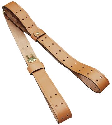 Leather Military Sling Plain 1.25x44 Inch Tan