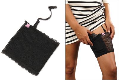 Ladies Lace Thigh Holster Black/White 2-Pack Small