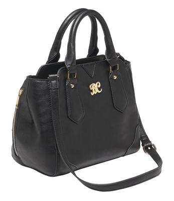 Satchel Series Concealed Carry Purse Black with Black Trim