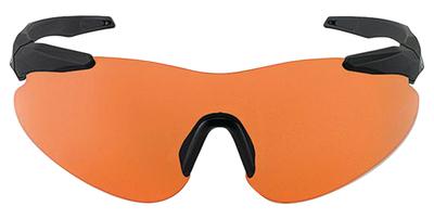 Soft Touch Plastic Frame Shooting Shields Black Frame Orange Lens