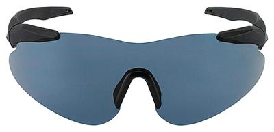 Soft Touch Plastic Frame Shooting Shields Black Frame Blue/Smoke Lens