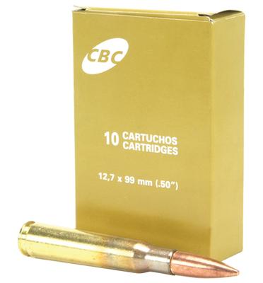 .50 BMG Ammunition CBC 660 Grain M33 Ball Full Metal Jacket 10 Rounds Per Box 10 Boxes Per Case
