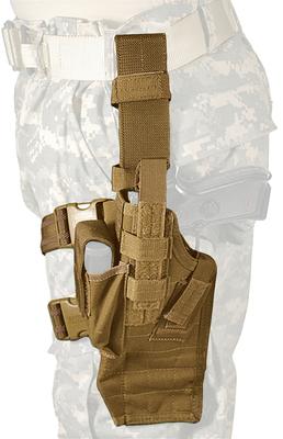 Omega IV Elite Drop Leg Thigh Holster With Quick Release Coyote Tan Right Hand For Sig 226/228 and Glock 17/19/22/23/27
