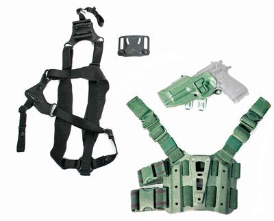 S.T.R.I.K.E. Serpa Combo Kit For Beretta Only Includes Serpa, Belt, Shoulder and Thigh Mounts Size Large to Extra-Extra Large Torso Left Hand Foliage Green