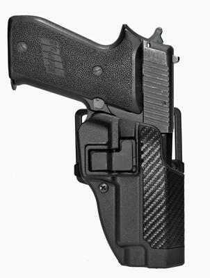 CQC Carbon Fiber Serpa Active Retention HolsterTextured Black Right Hand For Sig 220/226