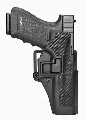 CQC Carbon Fiber Serpa Active Retention Holster Textured Black Right Hand For Glock 20/21 and Smith & Wesson M&P