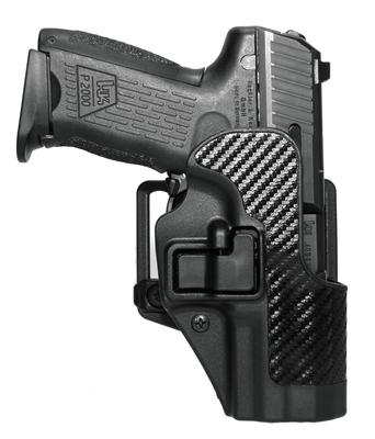 CQC Carbon Fiber Serpa Active Retention Holster Textured Black Right Hand For H&K P-2000
