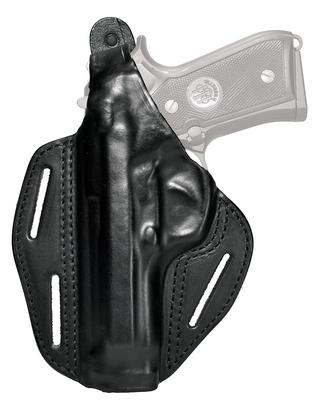 Three Slot Leather Pancake Holster Black Left Hand For Beretta PX4 Storm
