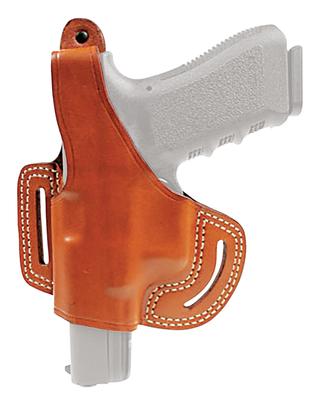 Leather Belt Slide Holster With Thumb Break Brown Left Hand For 1911 Government Commander