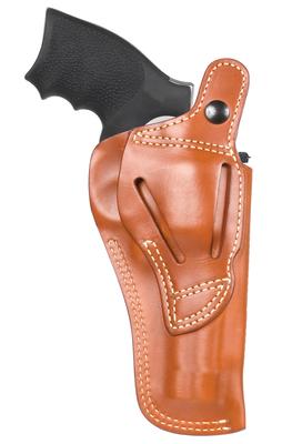 Leather Multi-Position Holster Brown Left Hand For Smith and Wesson N-Frame Full Lug/Ruger Redhawk Four Inch