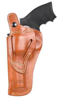 Leather Multi-Position Holster Brown Right Hand For Smith and Wesson N-Frame Full Lug/Ruger Redhawk Four Inch