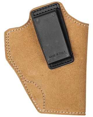Suede Leather Angle Adjustable ISP Holster for Glock 26/Ruger LC9 and other Sub-Compact 9mm/.40 Caliber Left Hand Brown