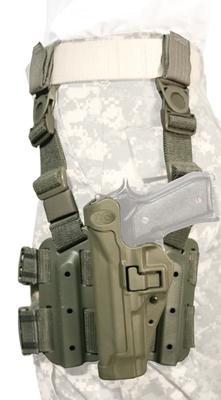 Tactical Serpa Carbon Fiber Holster With U.S. Medallion Foliage Green Left Hand For Beretta M-9 (92/96)