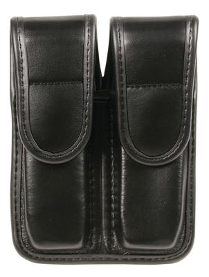 Plain Finish Molded Duty Gear Double Magazine Pouch Single Row Black