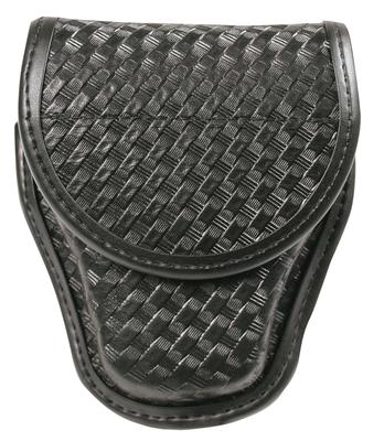 Basketweave Molded Duty Gear Single Handcuff Pouch Black
