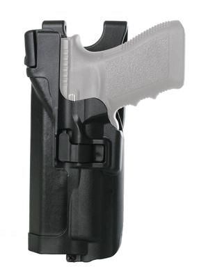 Level 3 Serpa Light Bearing Duty Holster Plain Black Left Hand For Glock 21 and Smith & Wesson M&P .45 Caliber