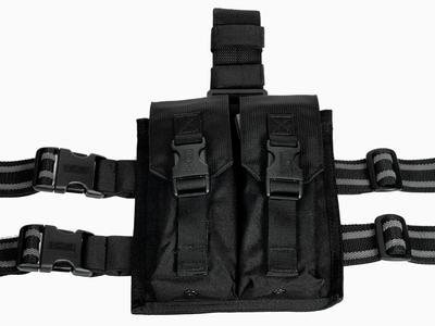 Omega Elite Tactical Thigh Magazine Pouch Hold Two M-16/M4 Magazines Black