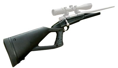 Axiom TH Thumbhole Rifle Stock Black Polymer Howa1500/Weatherby Vanguard Long Action