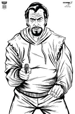 BC Bad Guy Eze-Scorer Silhouette Paper Target 23x35 Inch 100 Per Case