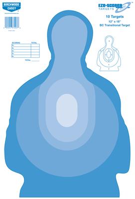 Eze-Scorer BC Transitional Blue Targets BC-27 12x18 Inch 10 Per Package