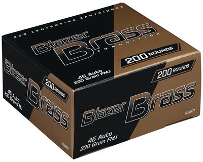Blazer Brass Value Pack .45 ACP 230 Grain Full Metal Jacket 200 Per Box