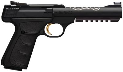 Buck Mark Black Flute Lite .22 Long Rifle 5.5 Inch Barrel Matte Black Finish Ultragrip FX Ambidextrous Grips 10 Round