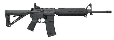 MOE Mid-Length .223 Remington 16 Inch Chrome-Lined Barrel Handguard MBUS Rear Flip Sight Adjustable Stock Black Finish 30 Rounds