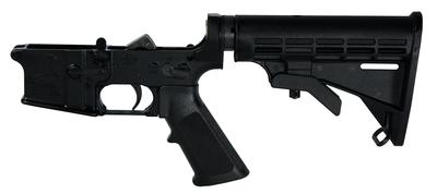 AR-15 Lower Receiver Multi Caliber Marked Six Position Telescoping Stock Standard Trigger Black